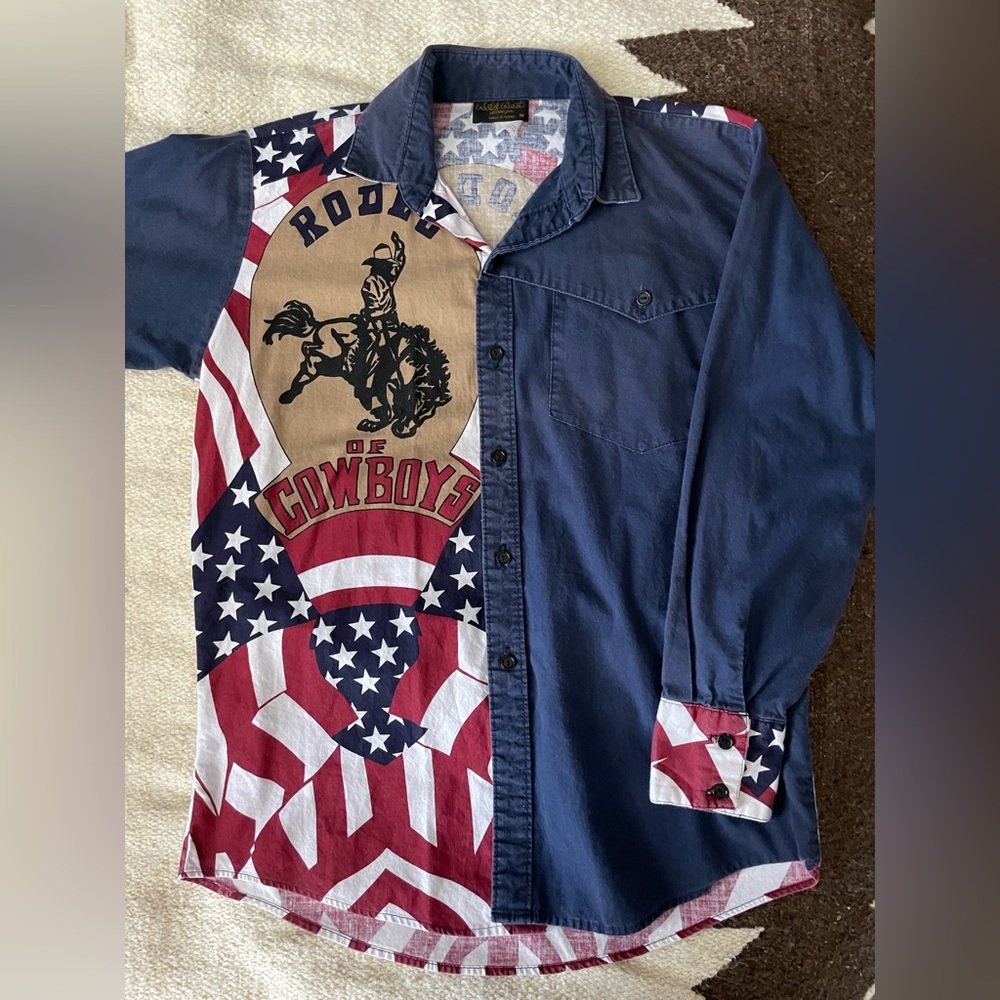 Vintage western rodeo button up shirt